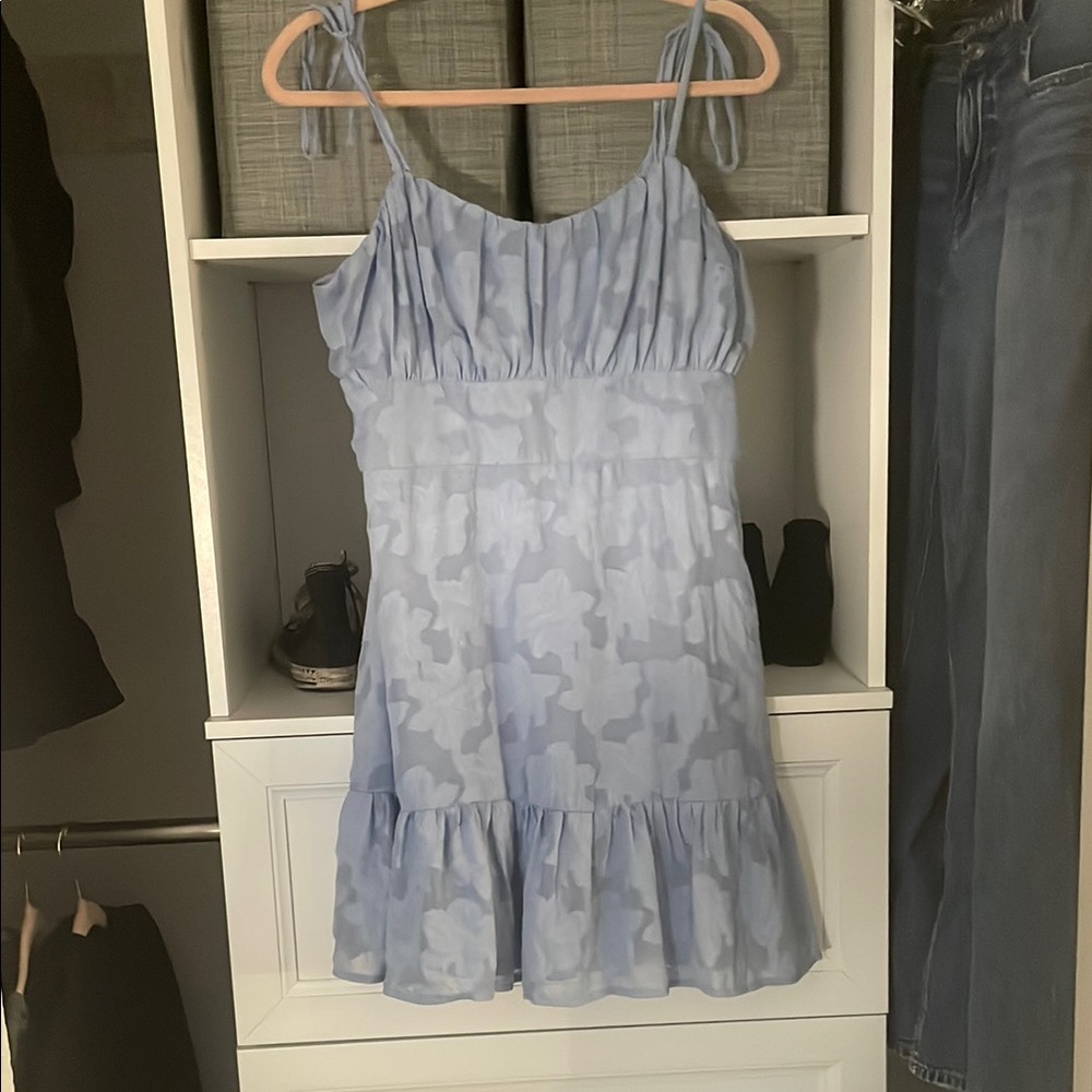 Speechless Gray Ruffled Tiered Sundress
